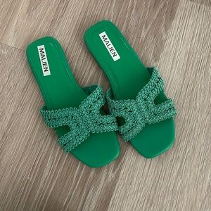 Green sandals from Cinque Terre